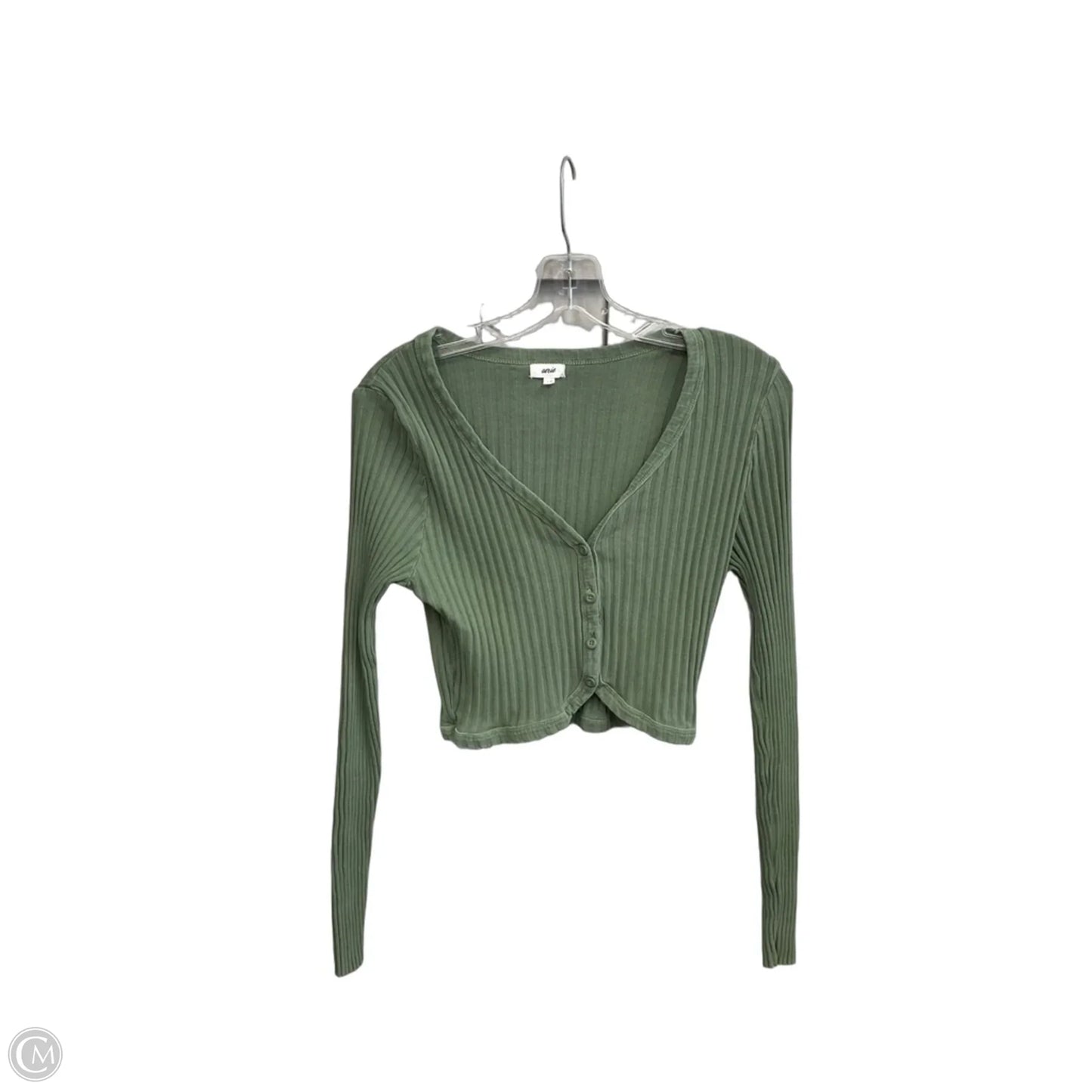 Top Long Sleeve Basic By Aerie In Green, Size: L