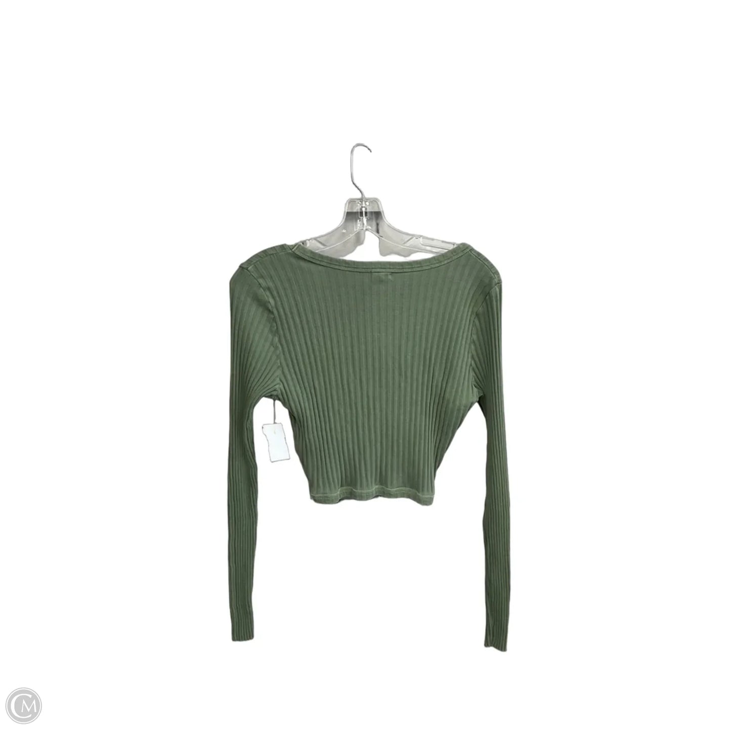 Top Long Sleeve Basic By Aerie In Green, Size: L