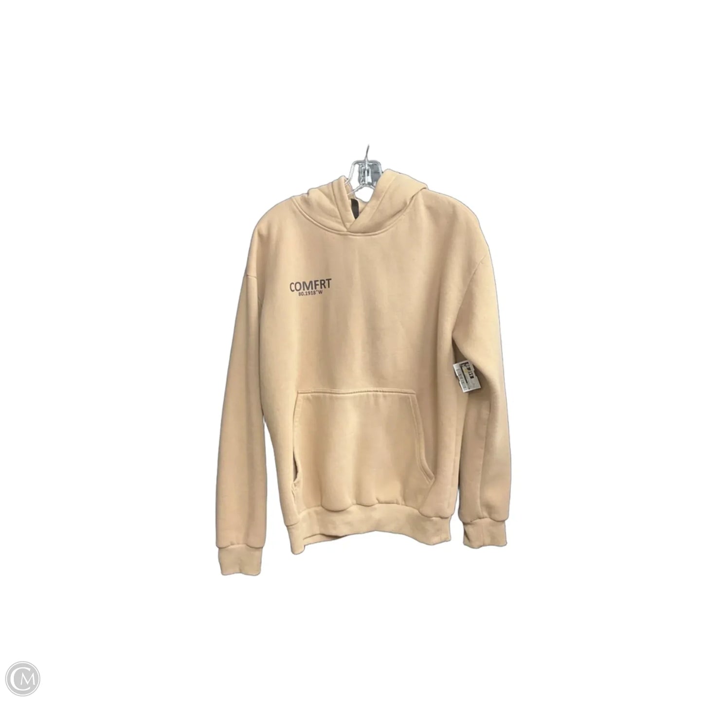 Sweatshirt Hoodie By Comfrt In Tan, Size: S