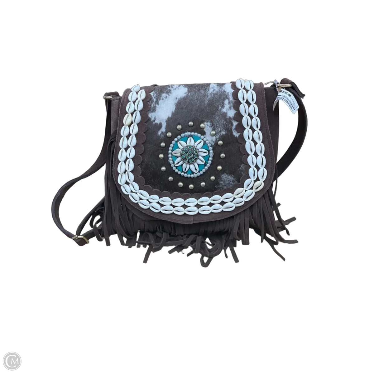 Crossbody Leather By Clothes Mentor, Size: Large