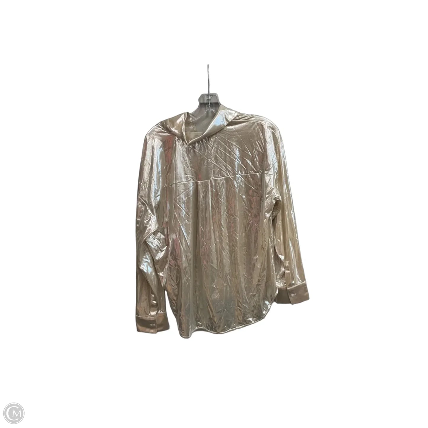 Top Long Sleeve Basic By Anthropologie In Gold, Size: L