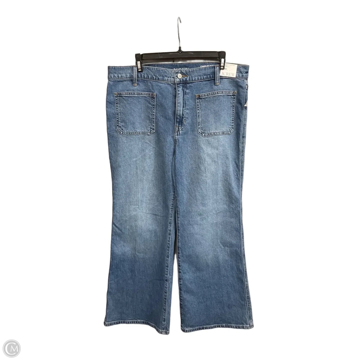 Jeans Flared By J. Crew In Blue Denim, Size: 14