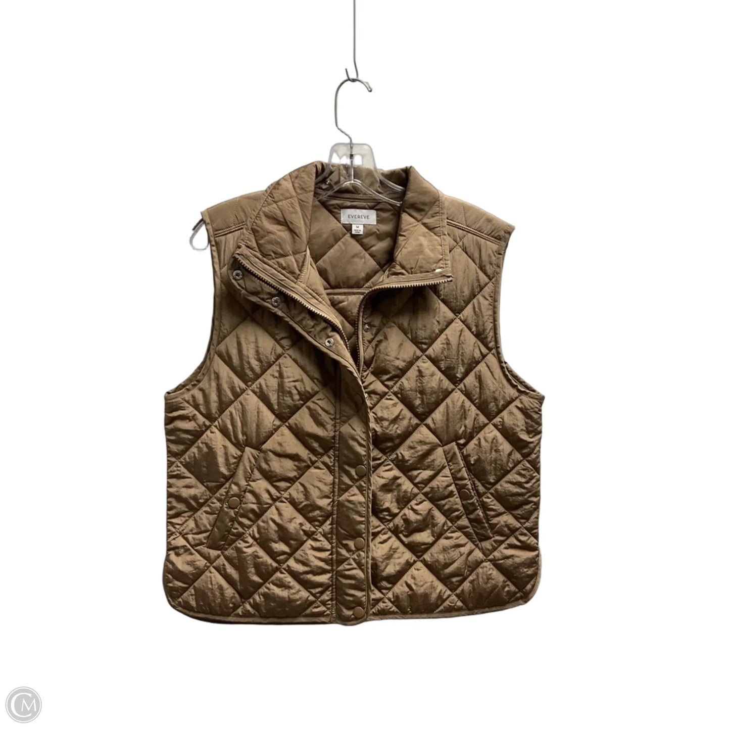 Vest Puffer & Quilted By Evereve In Brown, Size: M