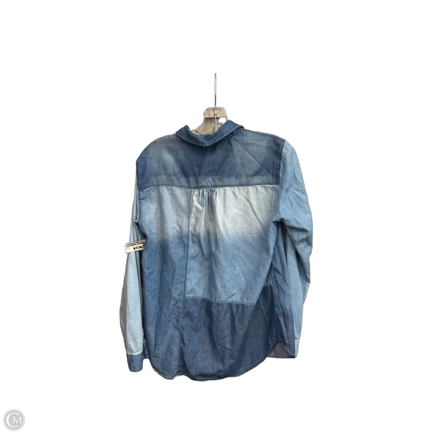 Jacket Shirt By Pilcro In Blue, Size: S