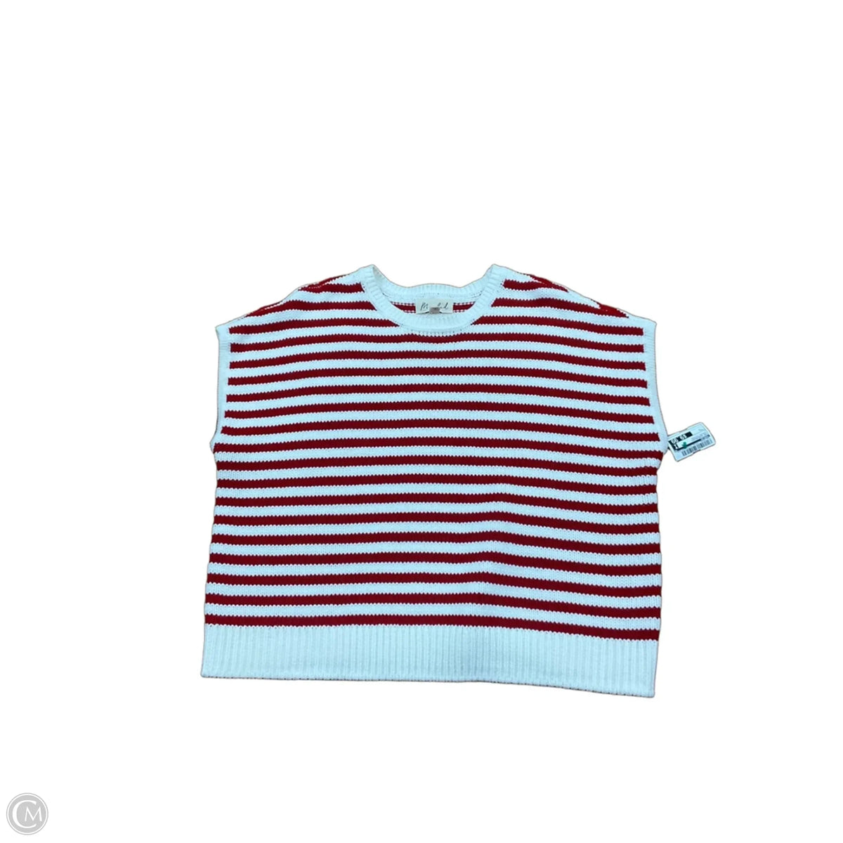 Top Sleeveless By Marled In Striped Pattern, Size: L
