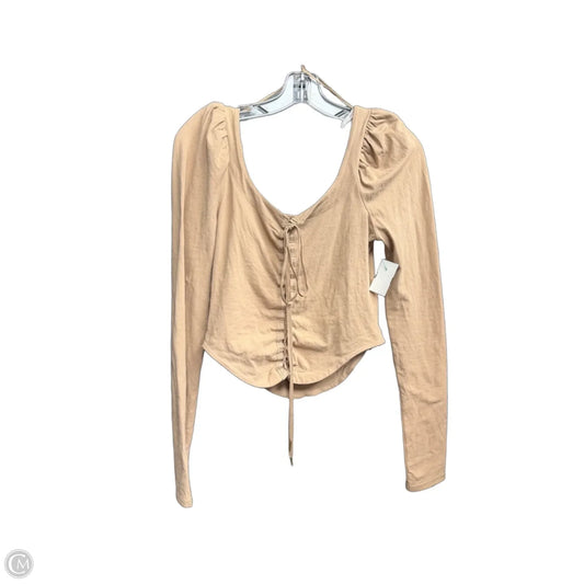 Top Long Sleeve By Free People In Tan, Size: S