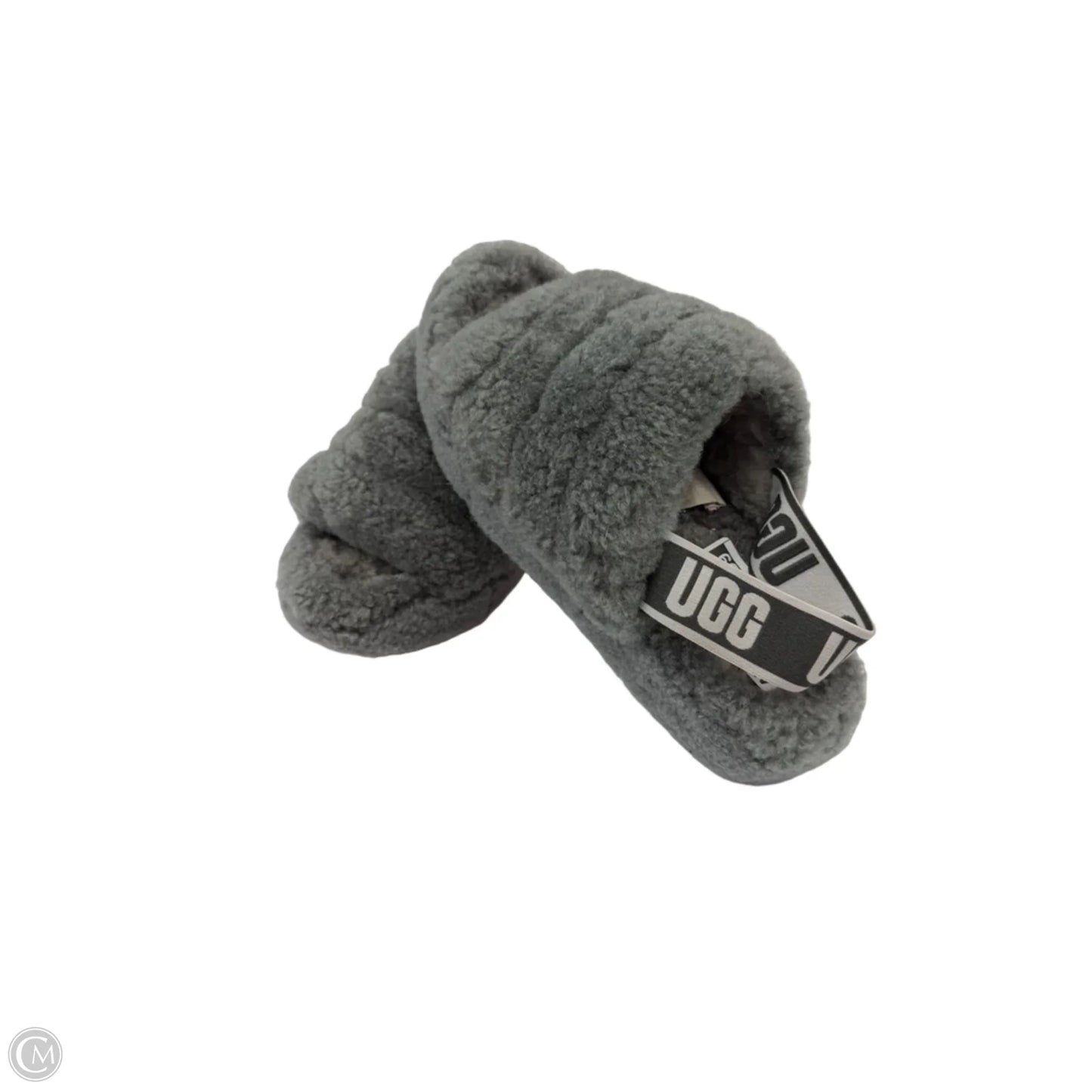 Slippers Designer By Ugg In Grey, Size: 7