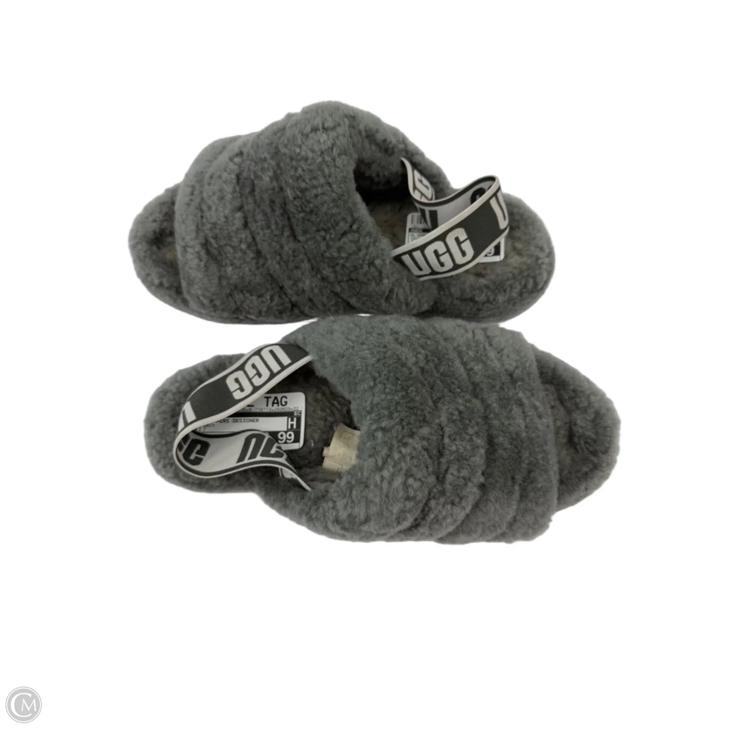 Slippers Designer By Ugg In Grey, Size: 7