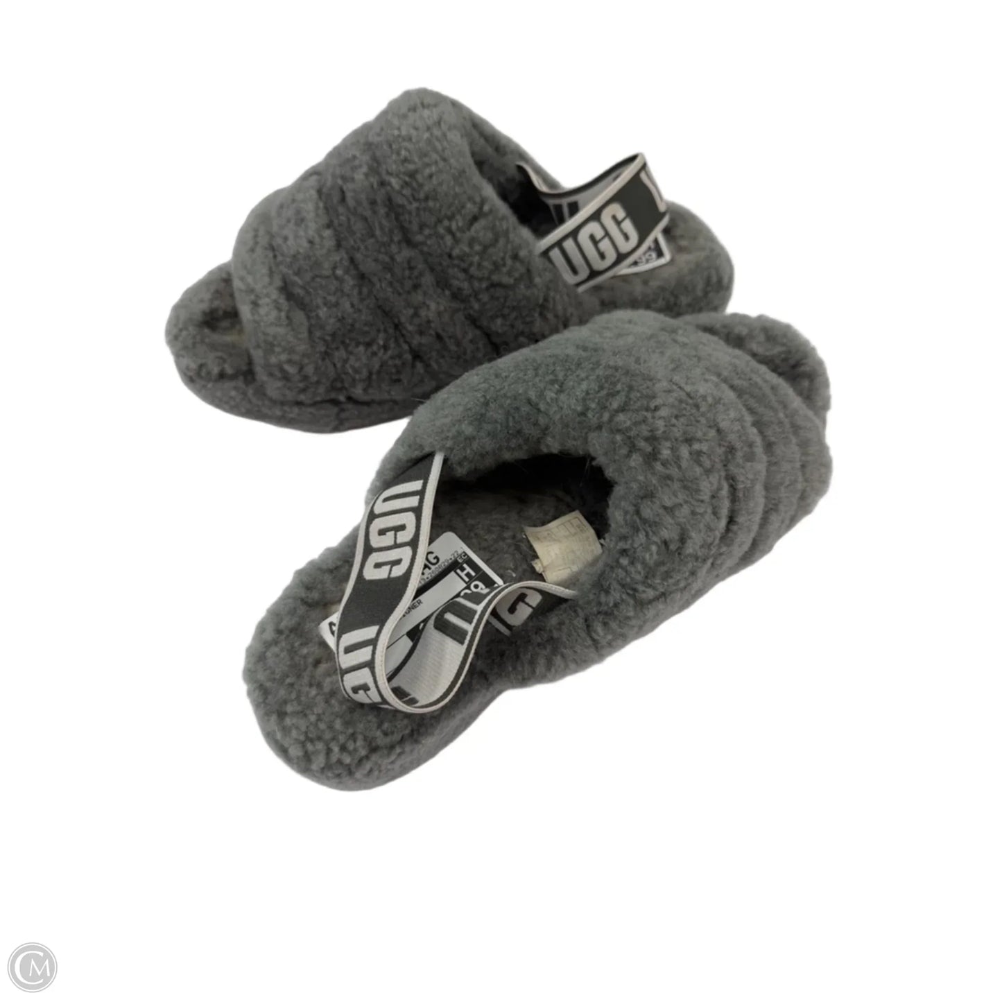 Slippers Designer By Ugg In Grey, Size: 7