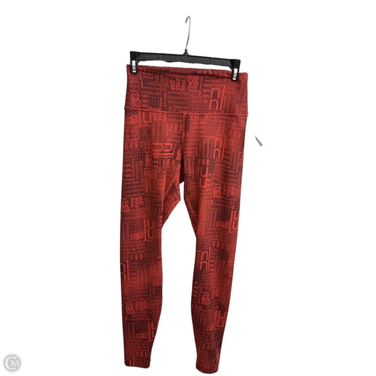 Athletic Leggings By Lululemon In Red, Size: 8