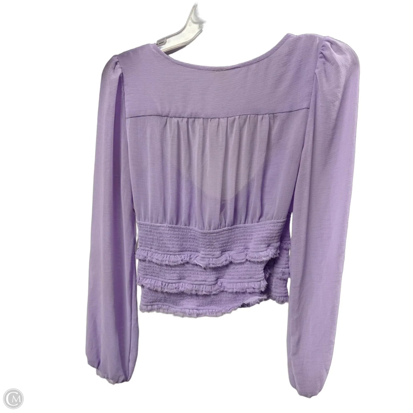 Top Long Sleeve Basic By Free People In Purple, Size: S