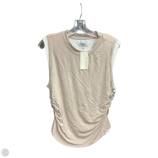 Top Short Sleeve By Evereve In Beige, Size: L