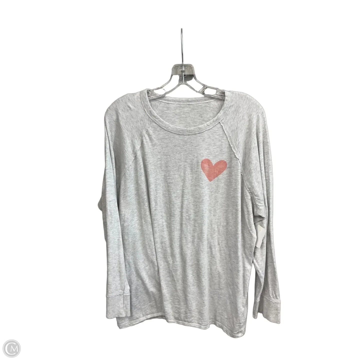 Top Long Sleeve By Aerie In Grey, Size: L
