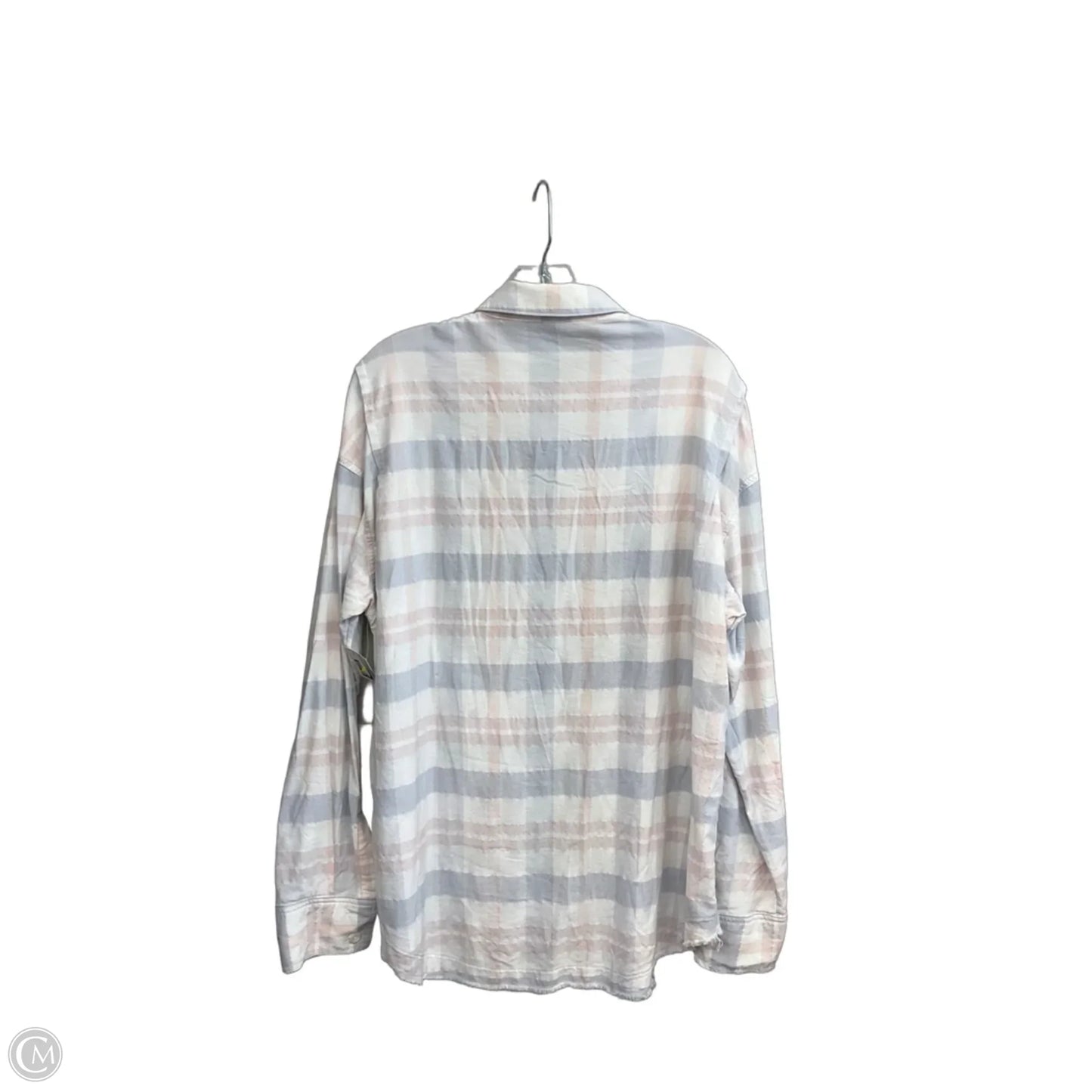 Top Long Sleeve By Free People In Plaid Pattern, Size: M