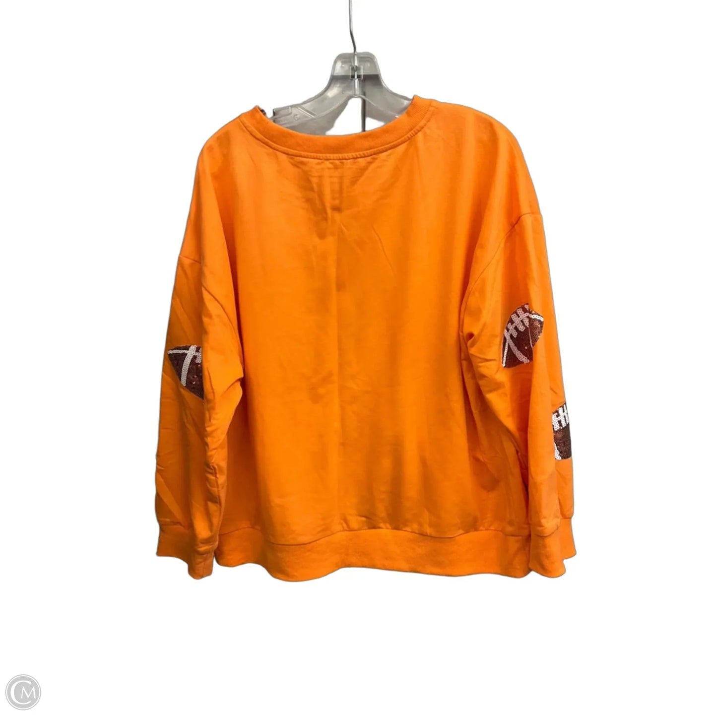 Sweatshirt Crewneck By Bibi In Orange, Size: M