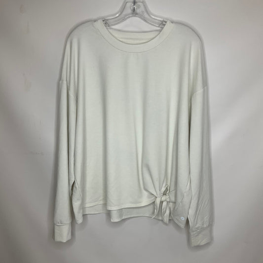 White Athletic Top Long Sleeve Collar Avia, Size Xxl