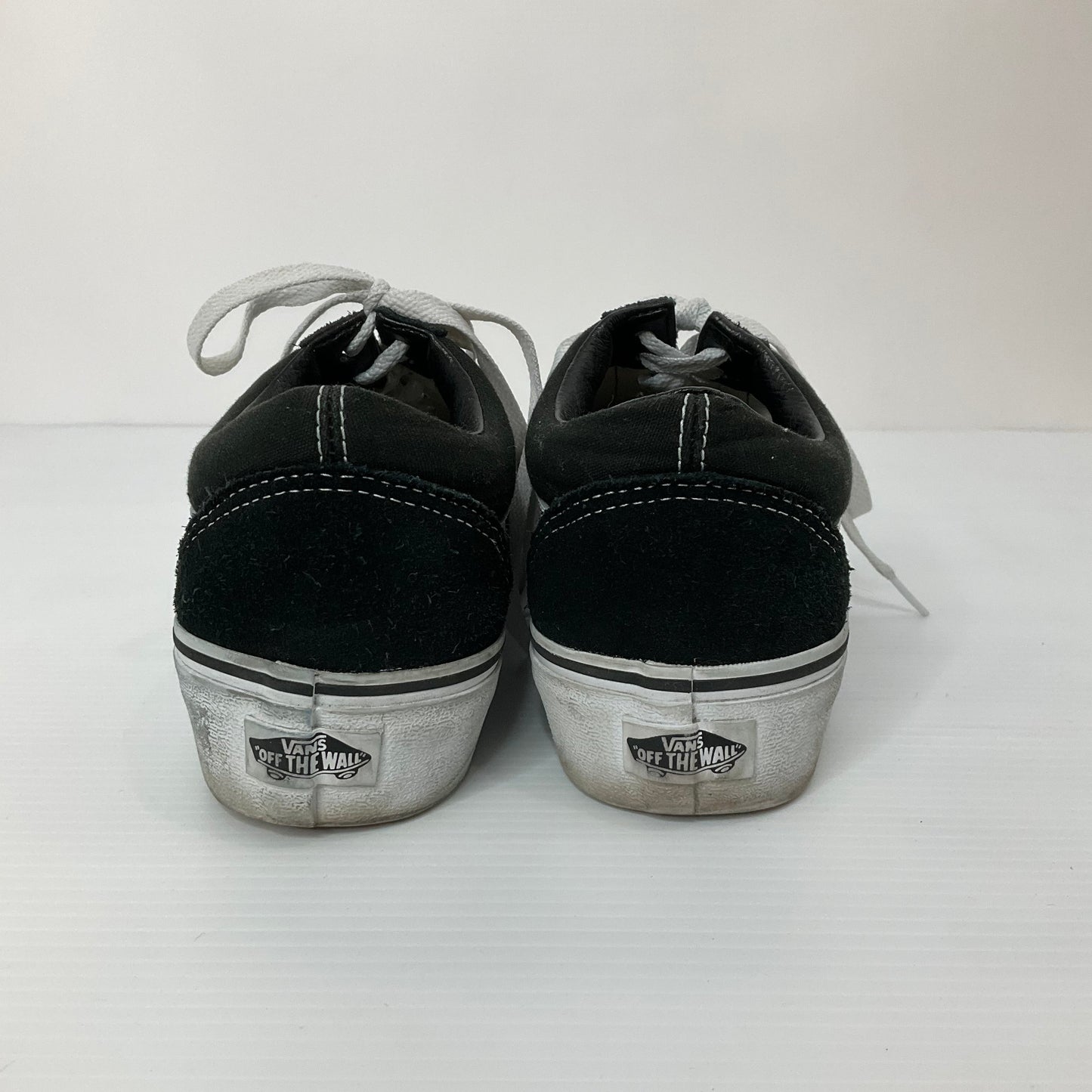 Black & White Shoes Athletic Vans, Size 8