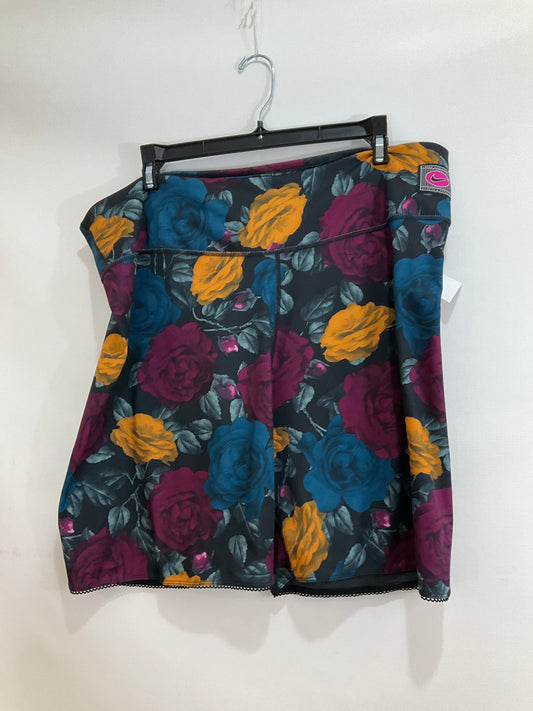 Floral Print Athletic Shorts Nike Apparel, Size Xxl