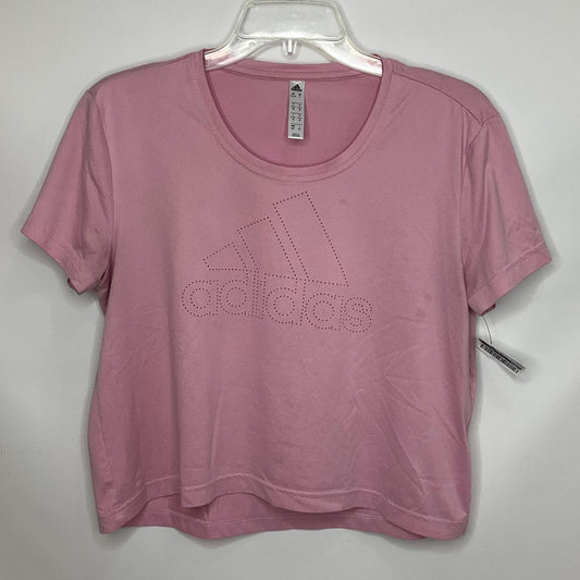 Pink Athletic Top Short Sleeve Adidas, Size S