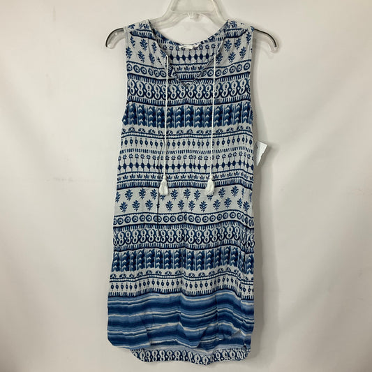 Blue & White Dress Casual Short Beachlunchlounge, Size Xs