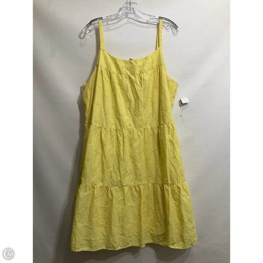 Dress Casual Midi By Beachlunchlounge In Yellow, Size: Xl