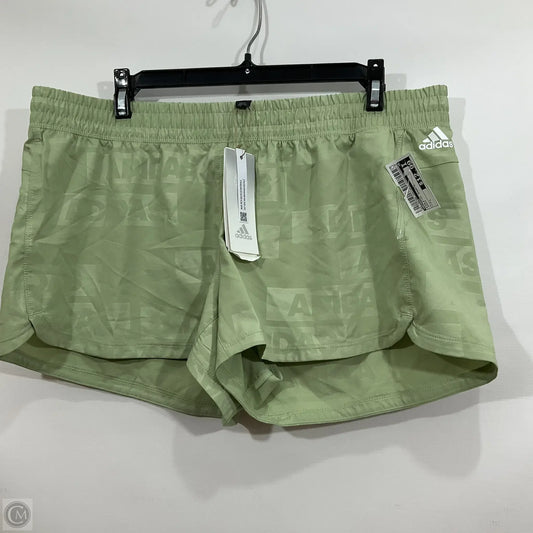 Athletic Shorts By Adidas In Green, Size: L