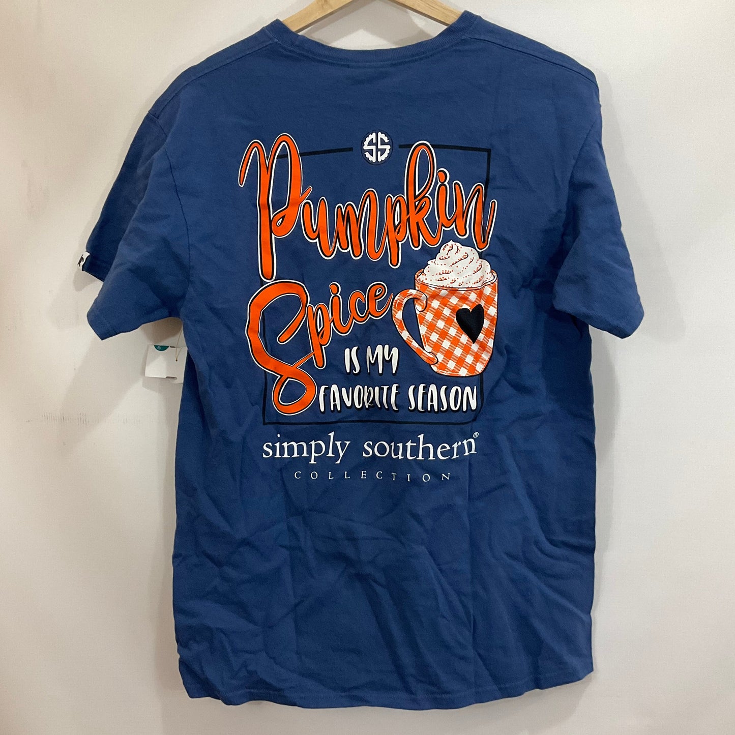 Top Short Sleeve Basic By Simply Southern In Blue, Size: M