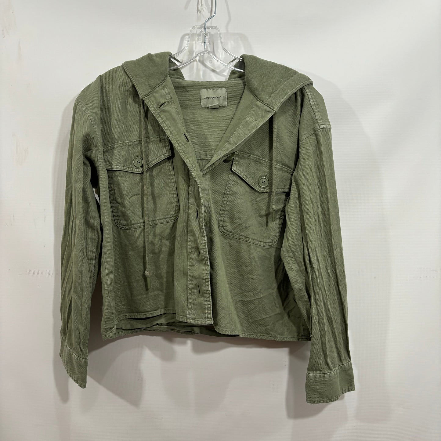 Jacket Shirt By American Eagle In Green, Size: M