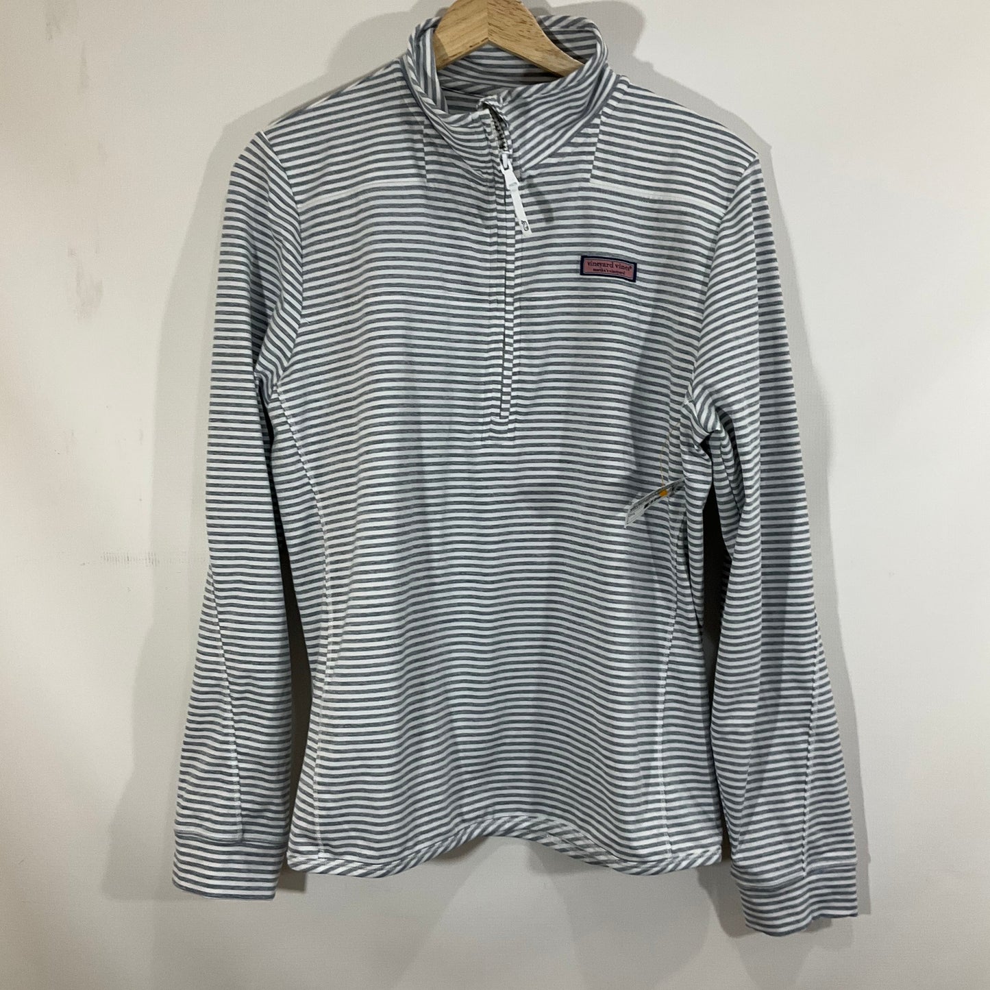 Athletic Top Long Sleeve Collar By Vineyard Vines In Striped Pattern, Size: L