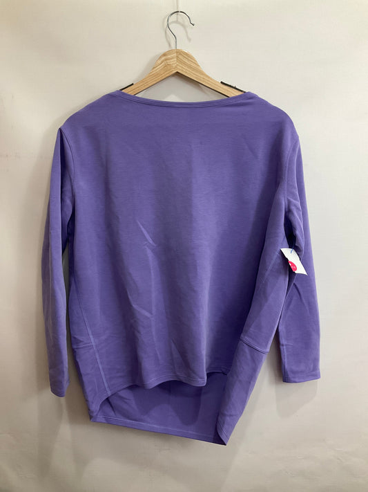 Athletic Top Long Sleeve Collar By Lululemon In Purple, Size: 4