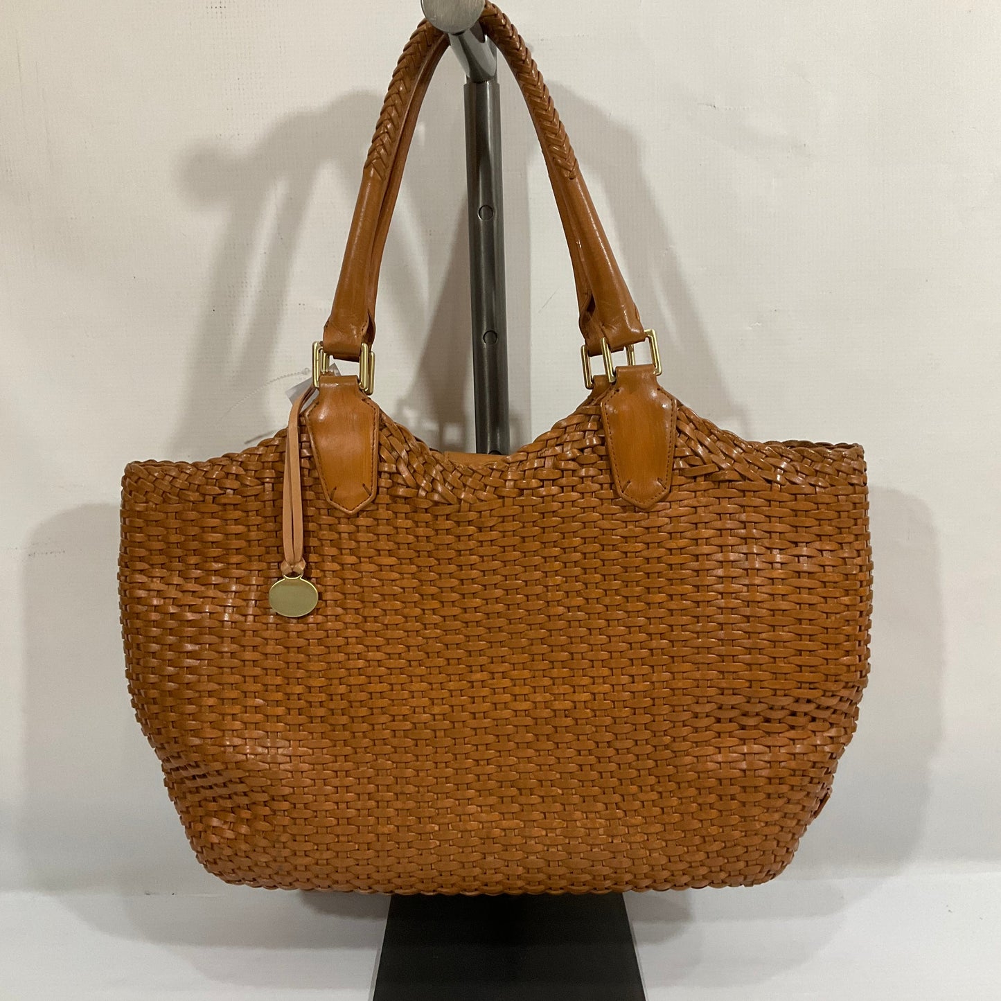 Handbag Leather By Brahmin, Size: Large