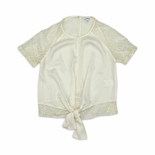 Blouse Ss By Express In Cream, Size:S