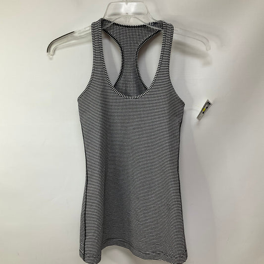 Athletic Tank Top By Lululemon In Black & White, Size: 4