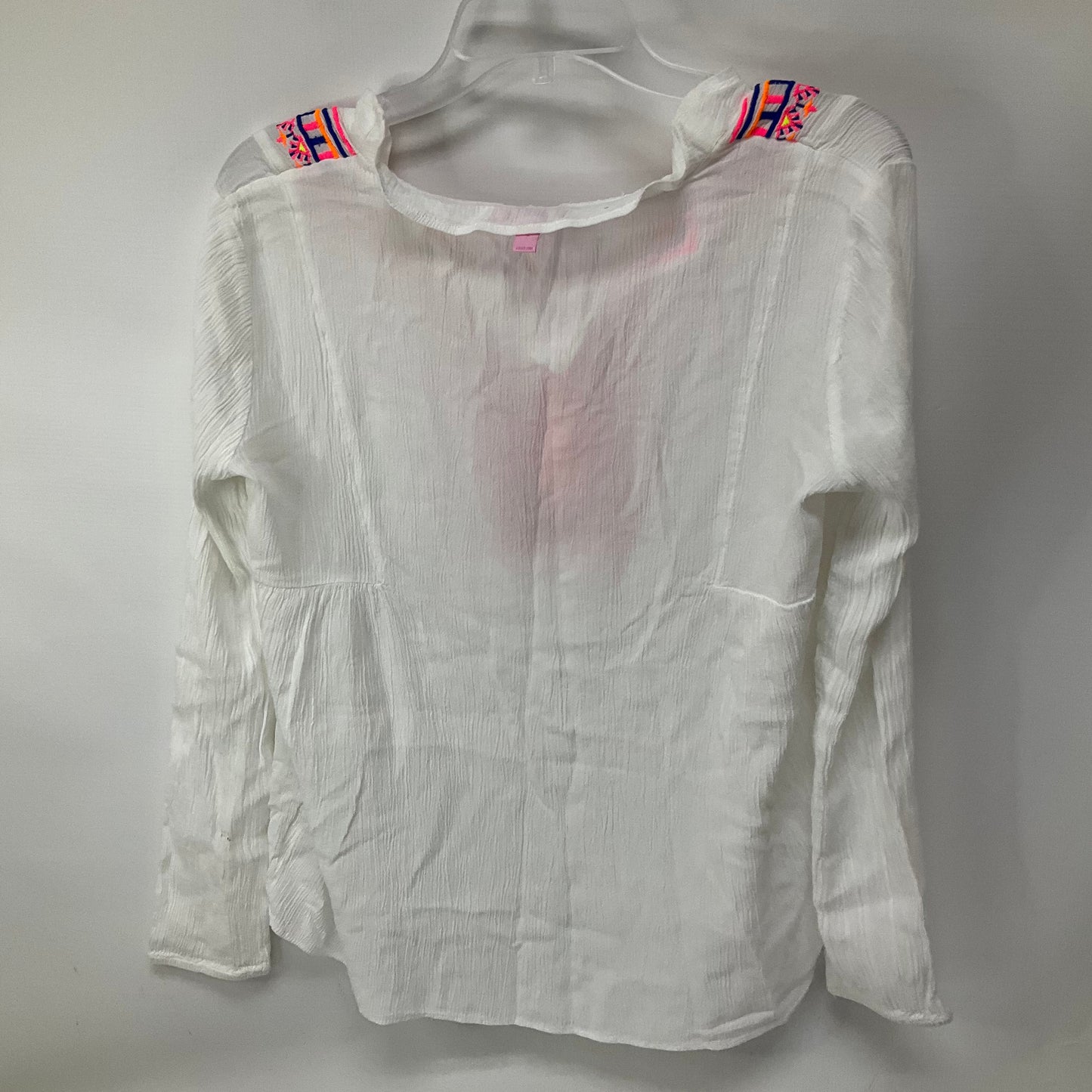 Top Long Sleeve By Lilly Pulitzer In White, Size: S