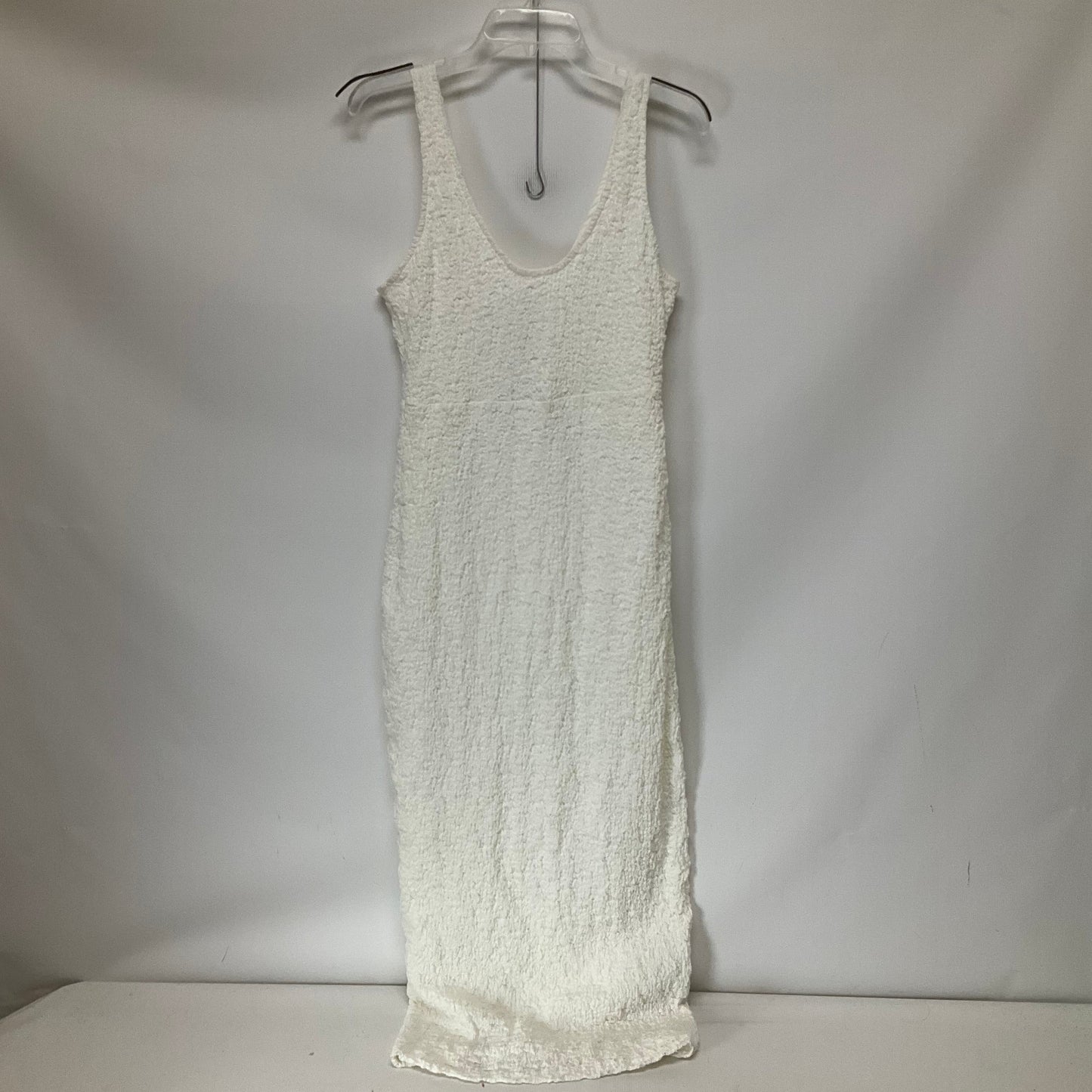 White Dress Casual Midi Cmb, Size 8