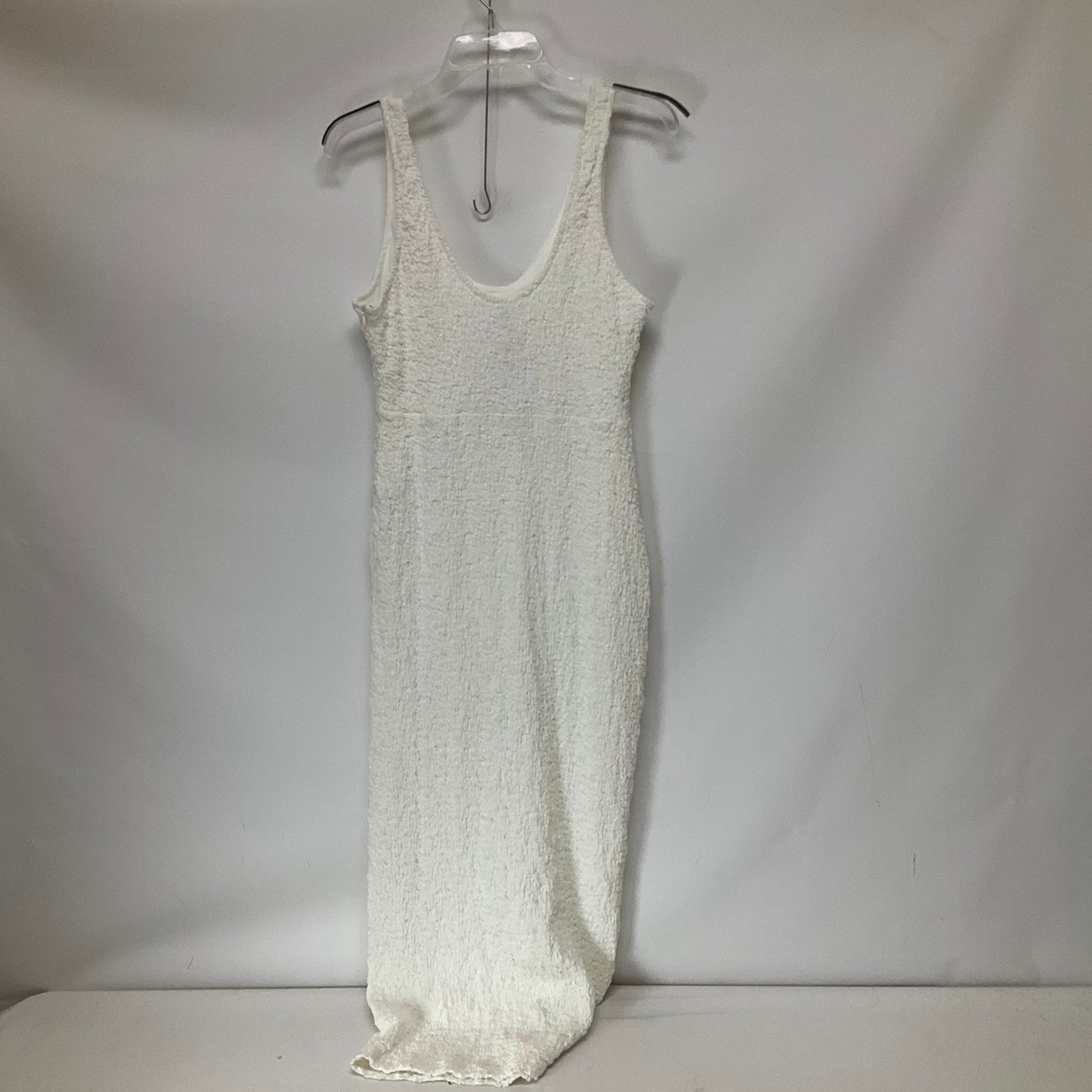 White Dress Casual Midi Cmb, Size 8