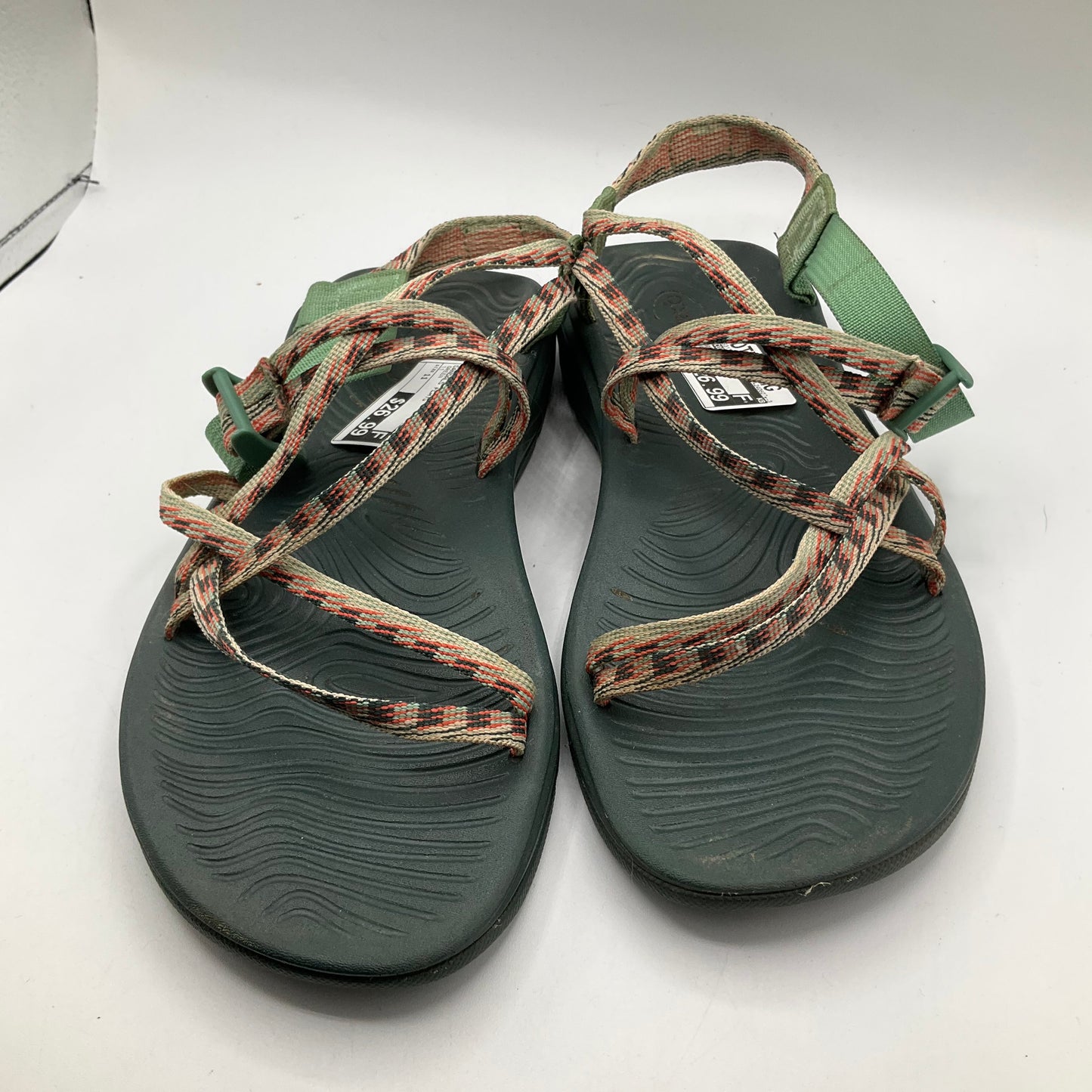 Green Sandals Flats Chacos, Size 11