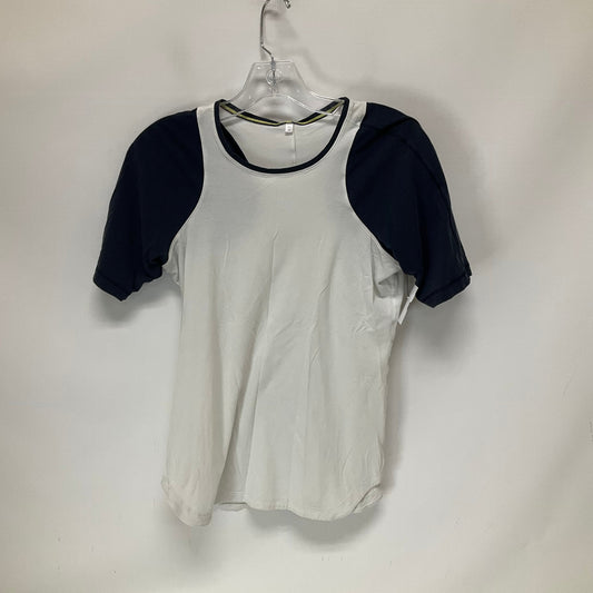 White Athletic Top Short Sleeve Lululemon, Size 6