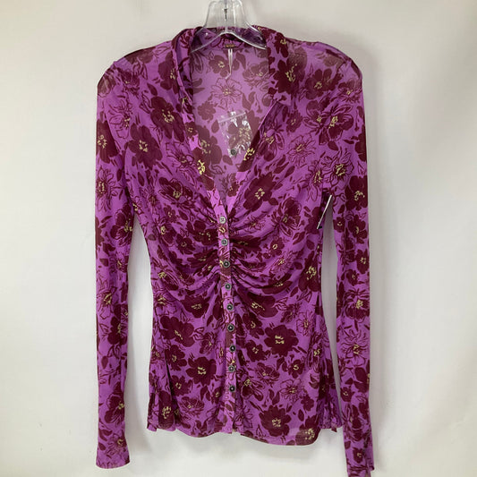 Top Long Sleeve By Free People In Purple, Size: S