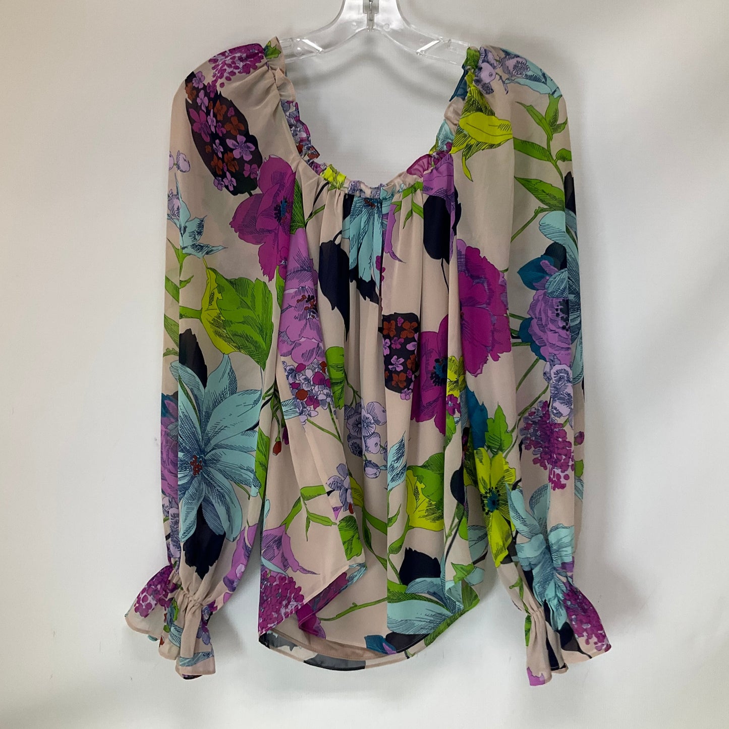 Top Long Sleeve By Trina Turk In Floral Print, Size: Xs