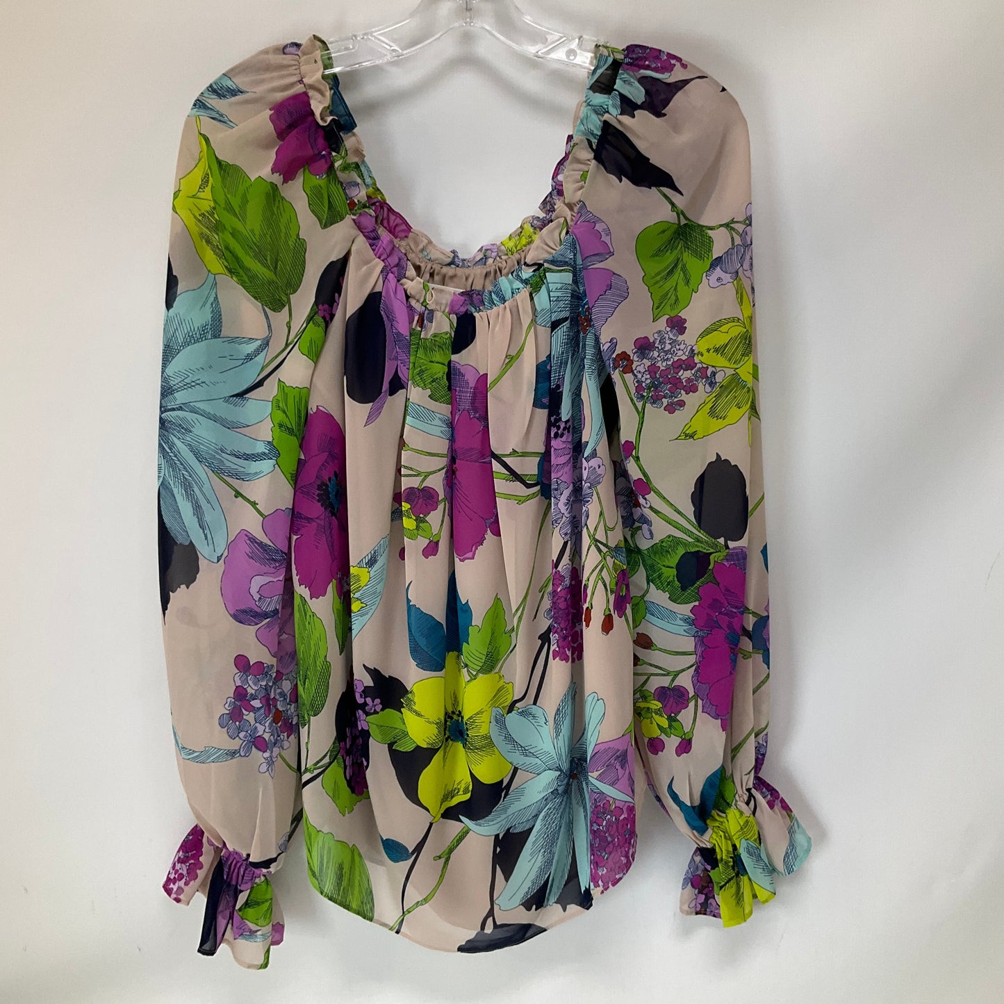 Top Long Sleeve By Trina Turk In Floral Print, Size: Xs