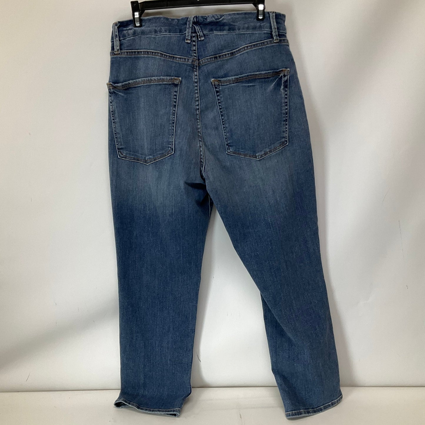 Jeans Straight By Good American In Blue Denim, Size: 16