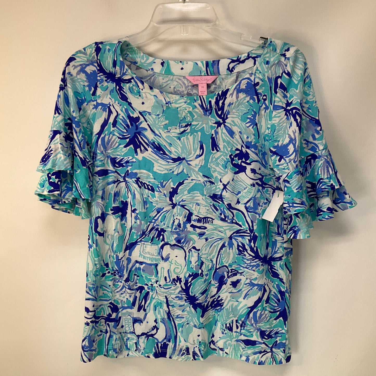 Top Short Sleeve By Lilly Pulitzer In Blue, Size: Xs