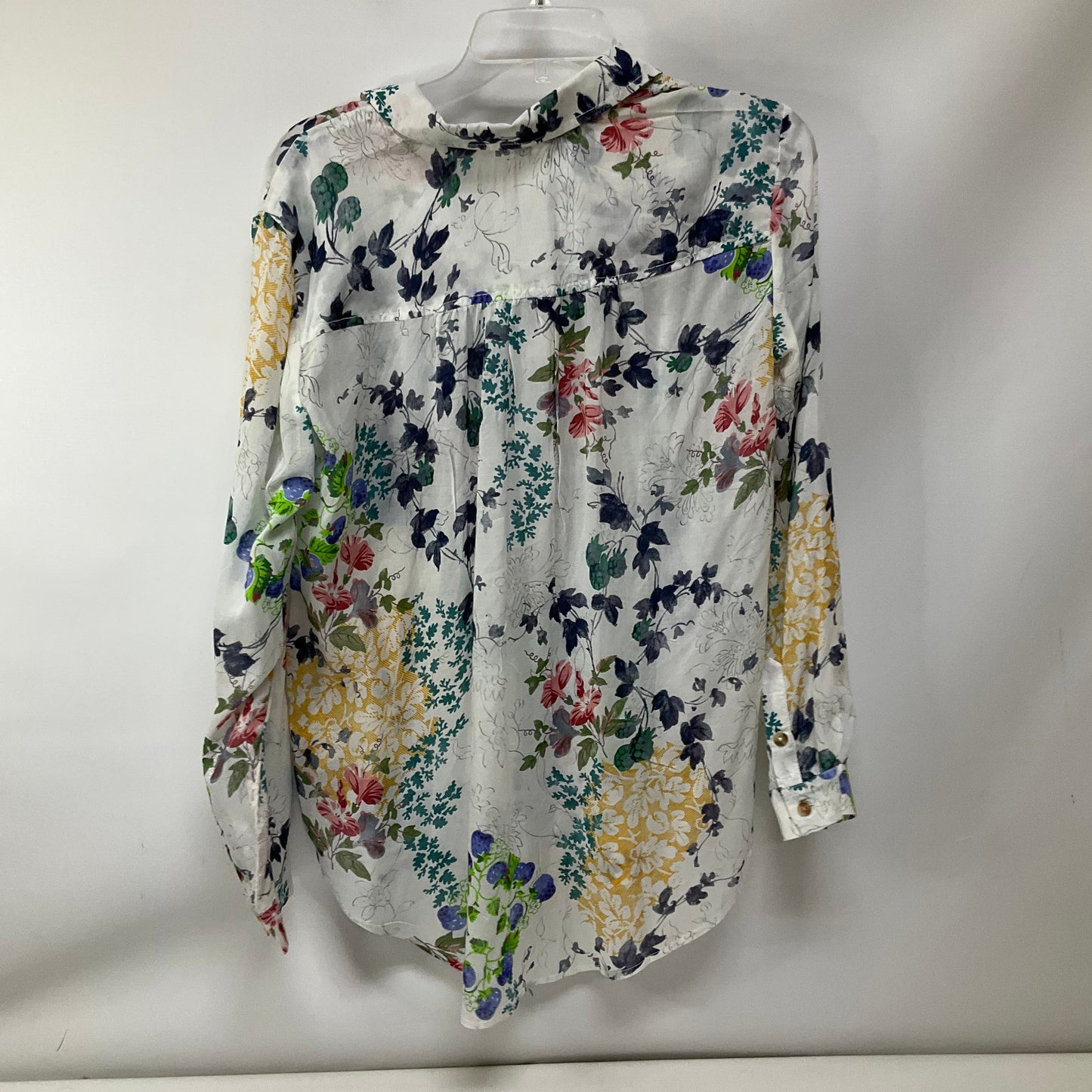 Top Long Sleeve By Anthropologie In Floral Print, Size: S