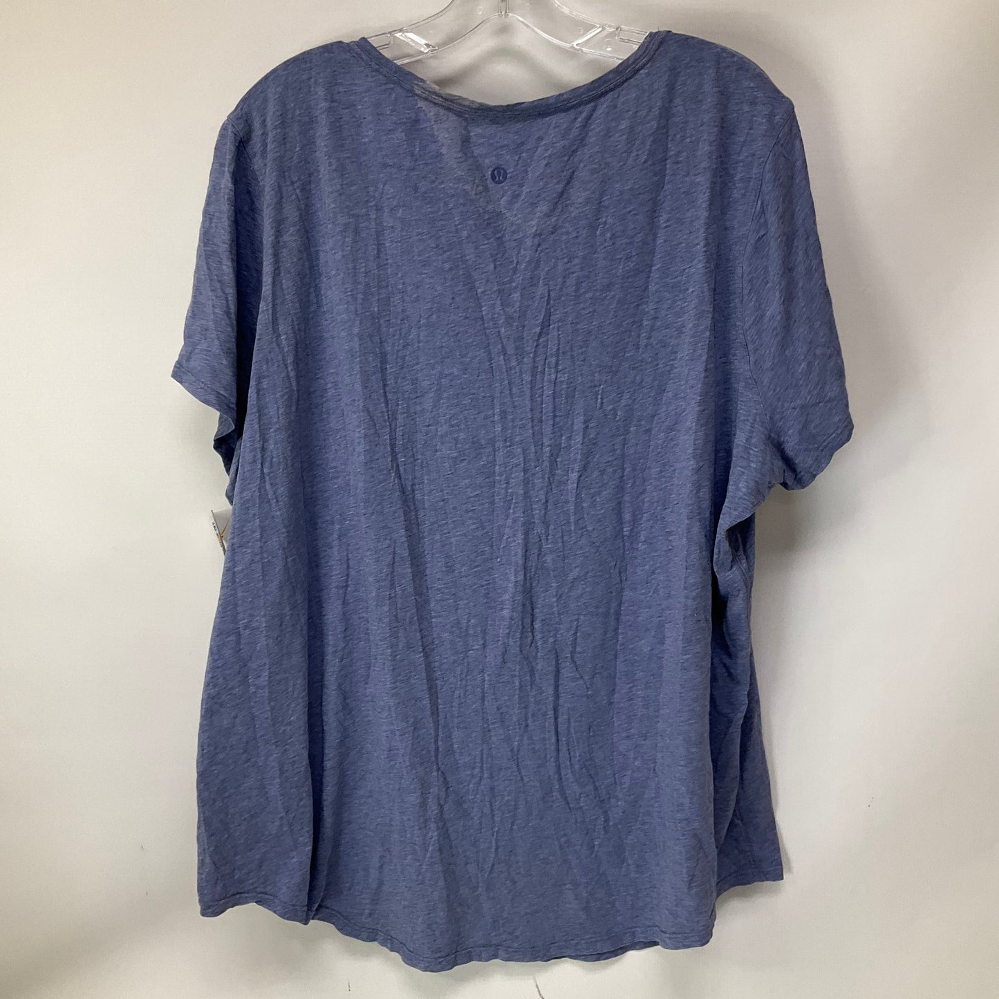 Athletic Top Short Sleeve By Lululemon In Blue, Size: 20