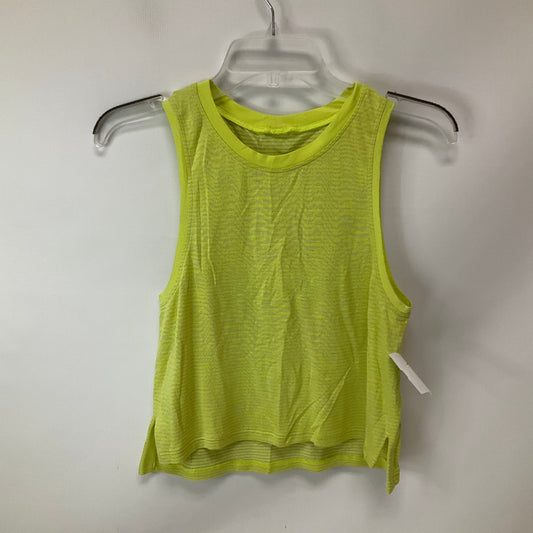 Athletic Tank Top By Lululemon In Yellow, Size: 6