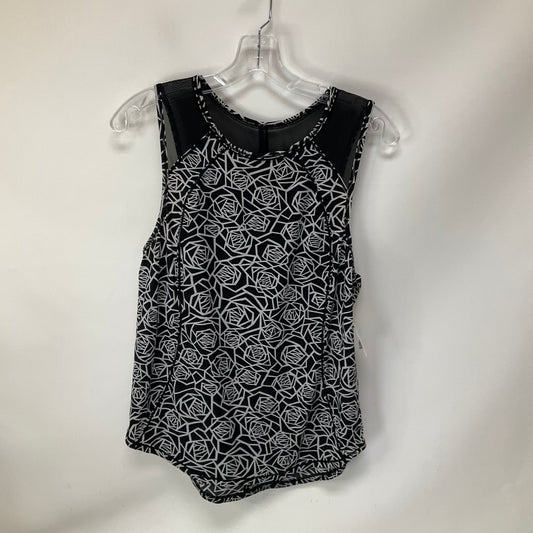 Athletic Tank Top By Lululemon In Black & White, Size: 8