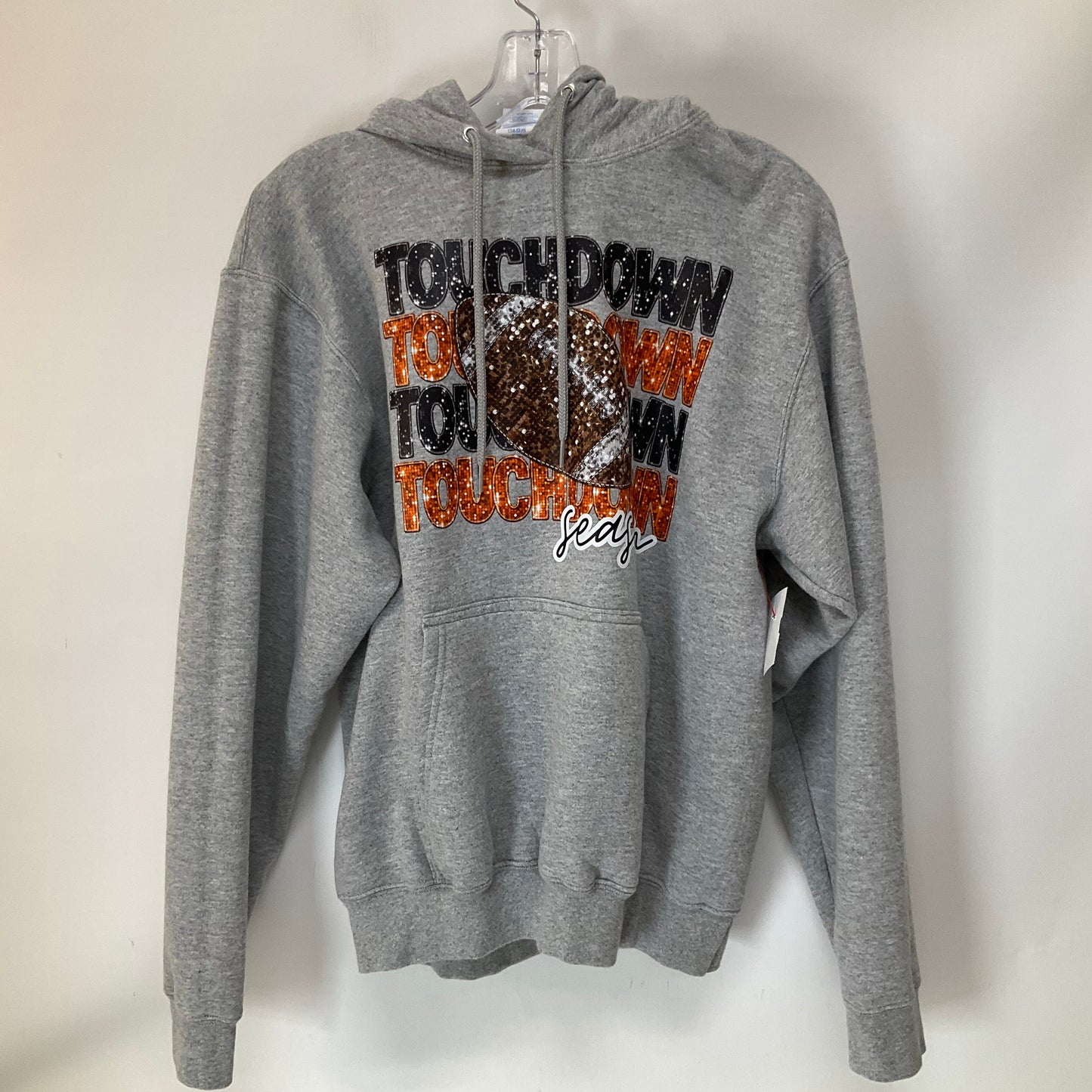 Sweatshirt Hoodie By Clothes Mentor In Grey, Size: S