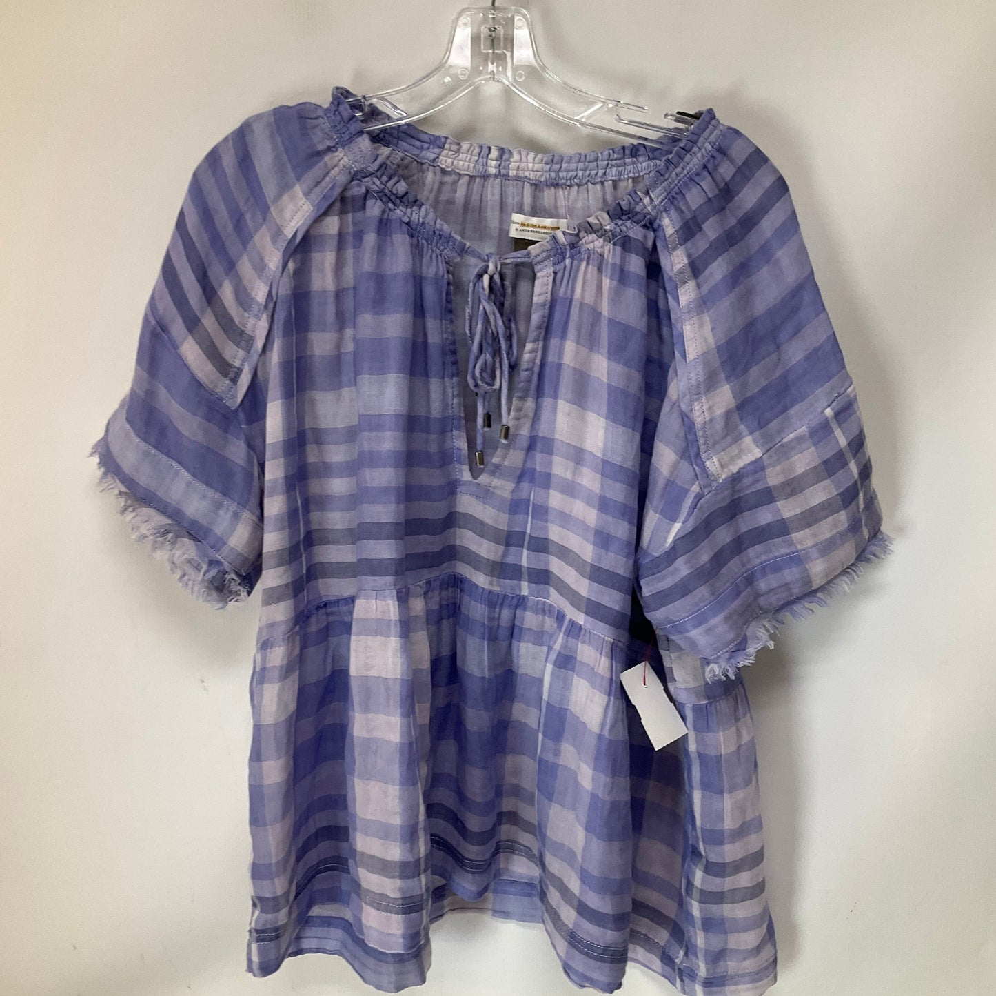 Top Short Sleeve By Anthropologie In Blue, Size: S