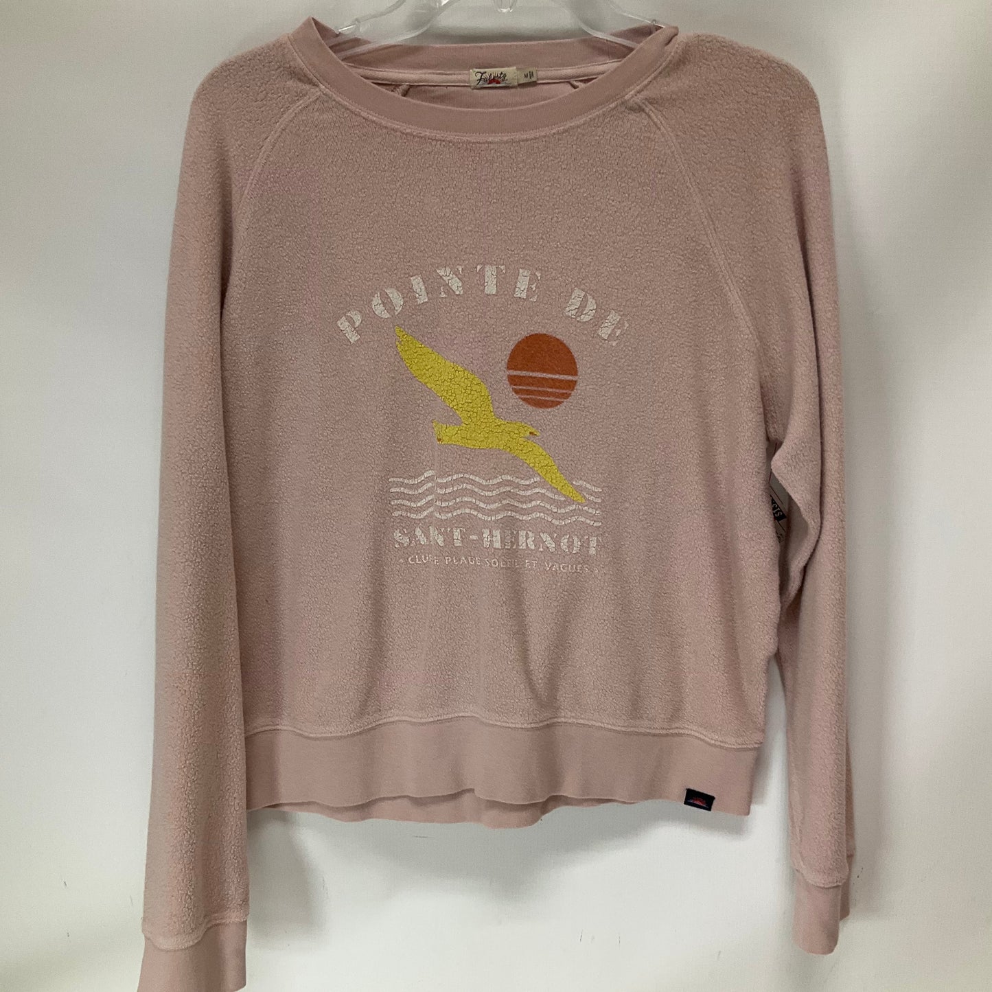 Top Long Sleeve By Faherty In Pink, Size: M